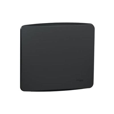 Placa 4x4 Cega com Suporte S3B77401 Grafite Miluz Schneider Electric