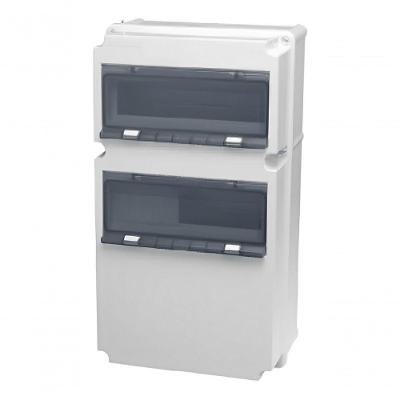 Quadro de Distribuição Shock Box para 24 Disjuntores DIN S1824GM com Proteção em PVC Steck