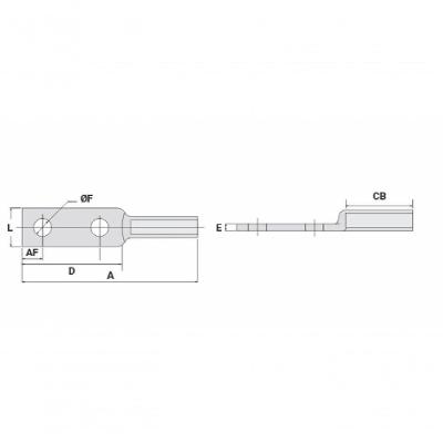 Terminal de Compressão TAL 72-2 Alta Condutividade Alumínio Extrudado Intelli 185MM CA 336,4