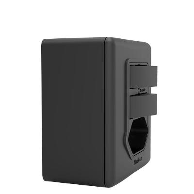 Conjunto de Interruptores e Tomada 328-ESN-CPP com 2 Interruptores Simples e 1 Tomada 10A Preto