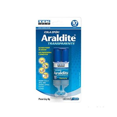 Cola Araldite Transparente 6GR com Secagem Rápida e Misturador - Tekbond