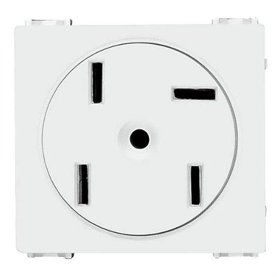 Tomada para Telefone Pial Thesi M4021 4 Pontos Padrão Telebrás 250V Branco
