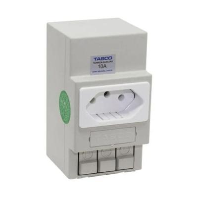Tomada para Painel 13535 com Fixação em Trilho DIN 35mm Cinza Tasco 10A 20A Bivolt