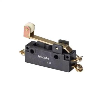 Microinterruptor MG-2606 Ação Rápida NA-NF Haste Curta com Rolete Cinza Margirius