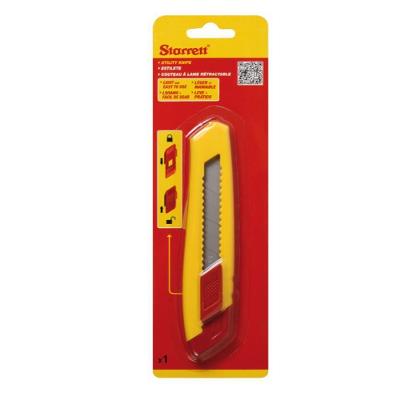Estilete Retrátil KUS045-S Profissional com Trava Deslizante Preto Starrett