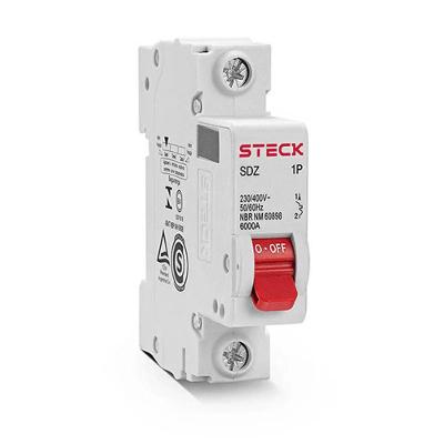 Disjuntor Monopolar SDZD61C32 32A 6kA Curva C Bivolt para Uso Residencial Steck
