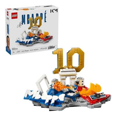 Blocos de Montar Lego 43013 com Minifigura Kylian Mbappé e Base Temática Azul 490PEÇAS
