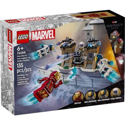 Brinquedo de Montar Lego 76288 Homem de Ferro e Legião Vs Hydra com Base Giratória Vermelho Lego
