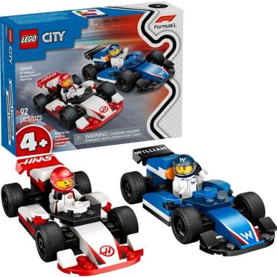 Kit de Brinquedo de Montar 60464 com Carros Realistas da F1 Branco Lego 92PEÇAS