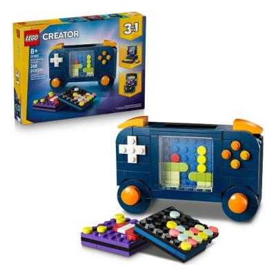 Console de Video Game Retrô 31380 3 em 1 com Peças para Montagem Branco Lego