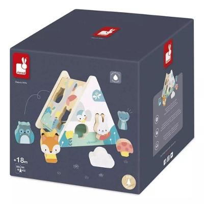 Brinquedo Educativo J05150 Encaixa Formas Classificador Bege Janod 7 PEÇAS