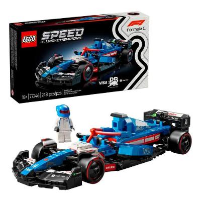 Coleção Lego 77246 Modelo Detalhado Fórmula 1 Visa Cash App RB VCARB 01 Preto 14CM