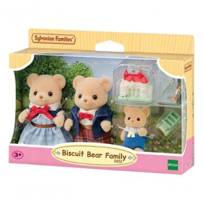 Coleção de Figuras Sylvanian Families Família dos Ursos Biscoito Marrom Epoch 5851