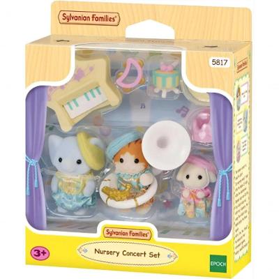 Conjunto Concerto do Jardim da Infância 5817 com Instrumentos Musicais Plástico e Tecido Sylvanian