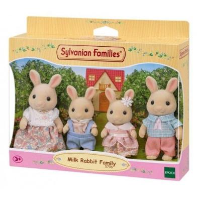 Coleção Sylvanian Families Família dos Coelhos de Leite - Conjunto de Quatro Figuras - Epoch 5706