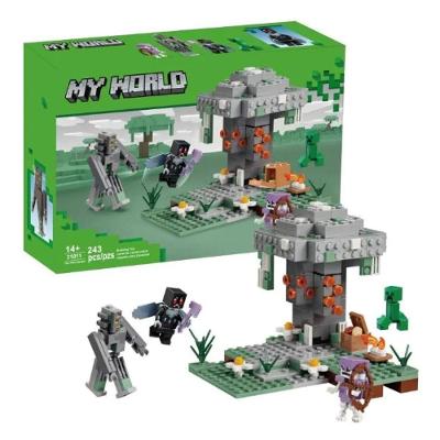 Conjunto de Blocos de Montar 21586 com Personagens Minecraft Verde Lego
