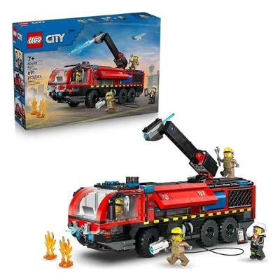 Caminhão de Bombeiro do Aeroporto 60499 Conjunto LEGO CITY com 691 Peças Plástico Lego