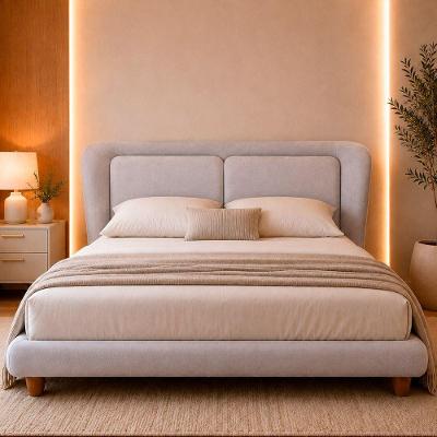 Cama Japonesa King Haru com Cabeceira Blind Madeira Cinza Claro Sallar Home 210CM