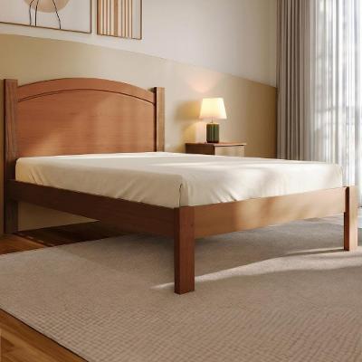 Cama Casal 140CM Lone Madeira Maciça Castanho F07 Estrado Mpozenato