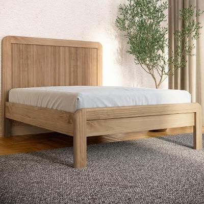 Cama Casal Nira Madeira Maciça Tauari Marrom Mpozenato 140CM