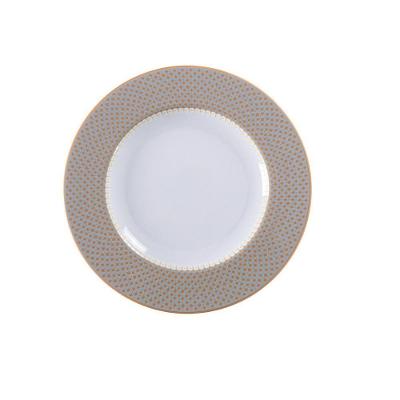Prato Sobremesa Tramontina Aurum 21 Cm Em Porcelana