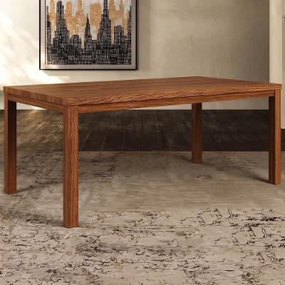Mesa de Madeira Floris 8 Lugares Retangular MDF Castanho Mpozenato