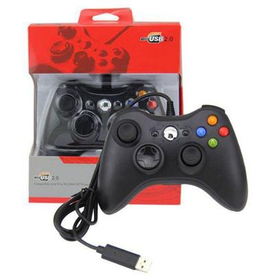 Controle Usb com Fio Aquilae Xbox 360 Compatível com PC Preto