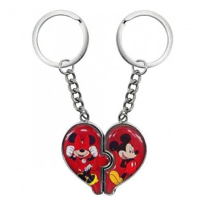Chaveiro De Coração Mickey & Minnie Namorados Disney