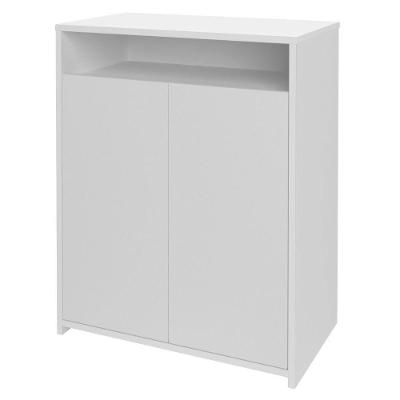Balcão Cool 2 Portas sem Gavetas com Nicho MDP 60CM Branco Artany