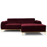Sofá 5 Lugares Com Chaise Molino 300 Cm Marsala C-278 - 5