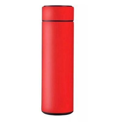 Garrafa Térmica Garrafa Térmica Café e Água com Sensor de Temperatura em Led Aço Inoxidável Vermelha