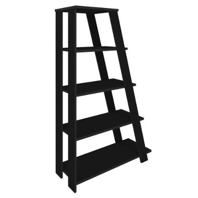 Estante Multiuso Star 5 Prateleiras MDP 82CM Preto Artany com Estrutura Angulada