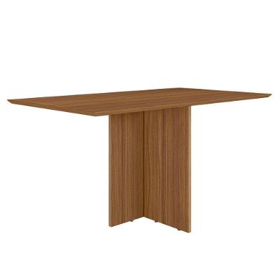 Mesa de Jantar Helo 6 Lugares Retangular MDP Carvalho Poliman Móveis 160CM