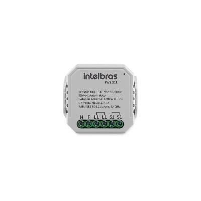 Interruptor Controlador de Cargas EWS 211 com Wi-fi e Automação Branco Intelbras