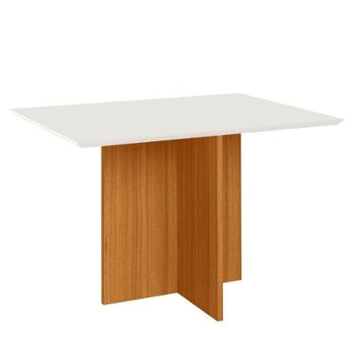 Mesa de Jantar Helo 4 Lugares Quadrada MDP Off White Poliman Móveis