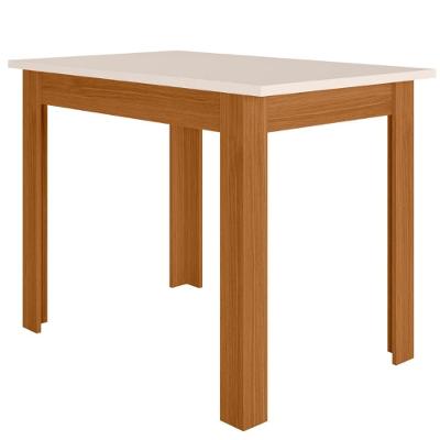 Mesa de Jantar Bellagio 4 Lugares Retangular MDF Off White Poliman Móveis