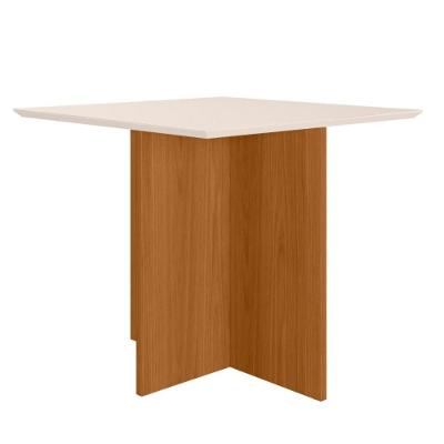 Mesa de Jantar Helo 4 Lugares Quadrada MDP Off White Poliman Móveis
