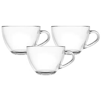 Jogo de Xícaras Carisma 3 Unidades Vidro Transparente 250ML para Café e Chá