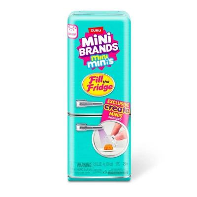 Geladeira com Surpresas Fill The Fridge Reabastecimento com Miniaturas Luz UV Branco Candide 10CM