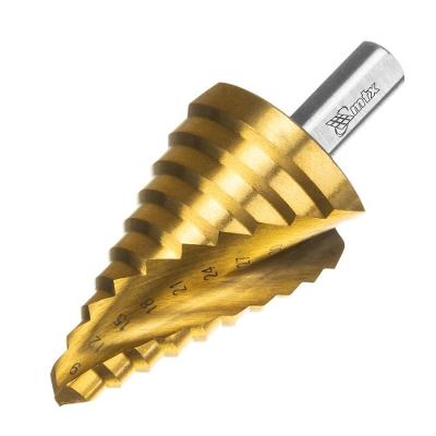 Broca Escalonada R4M3 Perfuração 9-36MM Haste Triangular Revestimento Nitreto Titânio Aço HSS MTX