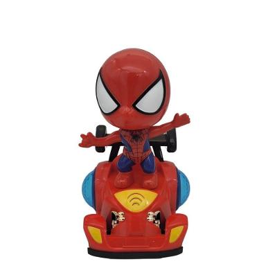 Boneco Herói Aranha com Luzes e Giratório com Movimento Automático e Giro 360 graus  Vermelho Adega