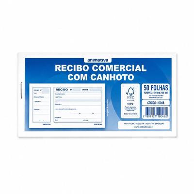 Bloco de Recibo Azul Bloco Controle de Recibo 50 Folhas Papel Formato Compacto Azul