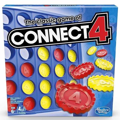Jogo Connect 4 - Clássico - Estratégia 2 Jogadores - Alinha 4 Fichas - Amarelo e Vermelho - Hasbro