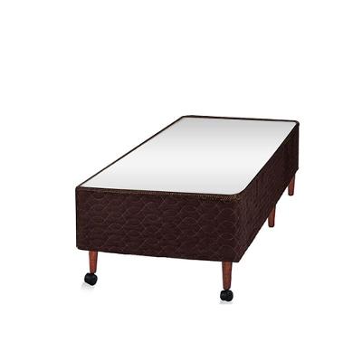 Cama Box Solteiro Americano Revolution Pocket Estrutura MDF-MDP Suede Amadeirado Colchões Castor