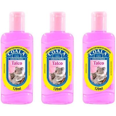 Kit 3 Desinfetante Concentrado De Ambiente Coala Talco 120ml