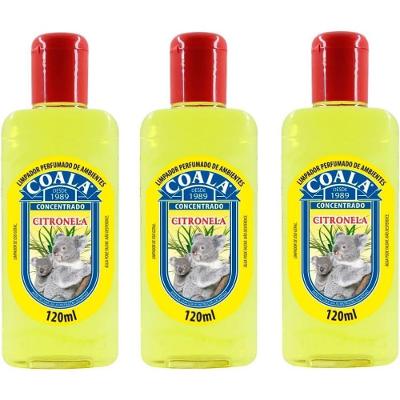 Kit 3 Desinfetante Concentrado De Ambiente Coala Citronela 120ml