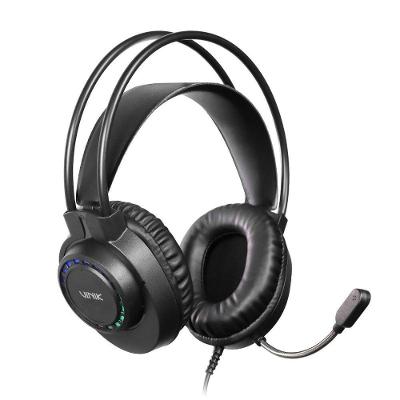Headset Gamer Vinik Vulcano USB LED Rainbow Preto PC e Console 1.8M 20HZ~20KHZ 32Ohm