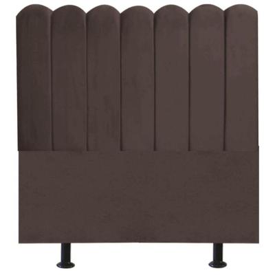 Cabeceira Nuvem Cama Box Solteiro 90 Cm Alanis Suede Marrom