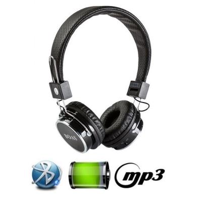 Fone de Ouvido Bluetooth Micro Sd Mp3 Rádio Fm Player Preto