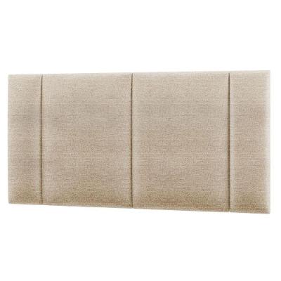 Cabeceira Estofada Cama Box Casal Com Led Moderna 140 Cm Cor:linho Bege